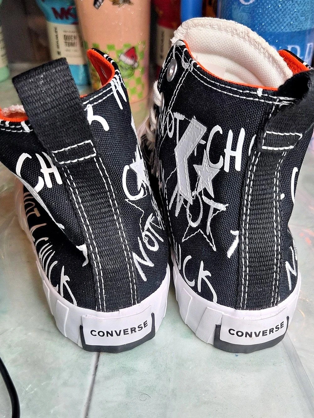 Converse UNT1TL3D Hi 'Not A Chuck' Sneakers Black & White - Picture 3 of 4